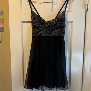 Elegant Black and Silver Babydoll